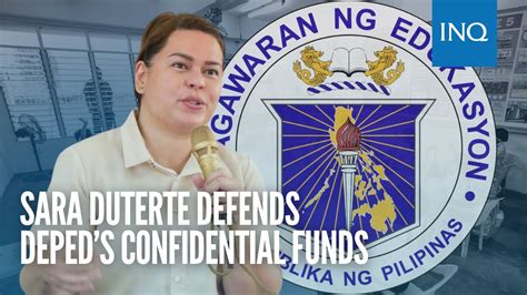 deped confidential funds|Use of DepEd confidential fund will be within gov't rules, VP Duterte.